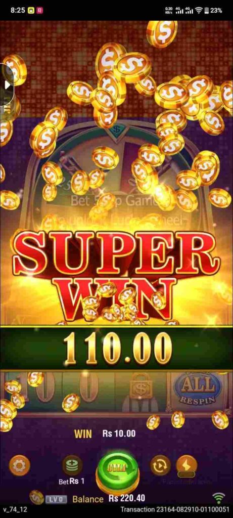Superwin Screenshot on M666 Game